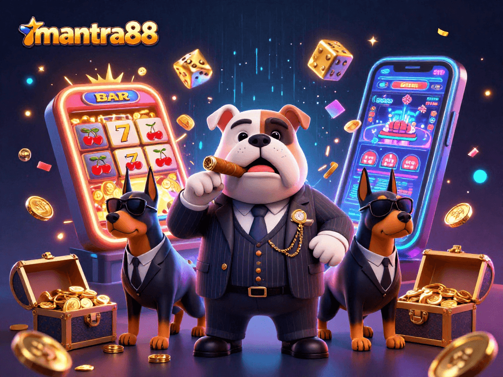 Experience mantra88's thrilling gaming world with dynamic characters, slot machines, and jackpots exploding!