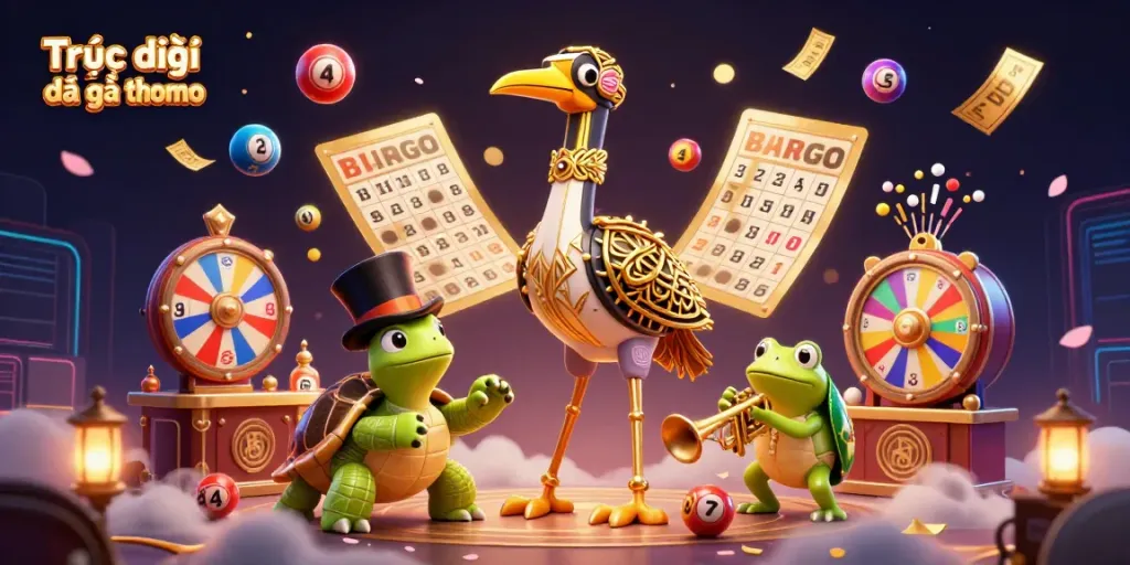 Experience Trực tiếp đá gà thomo with vibrant characters and dynamic gambling elements.