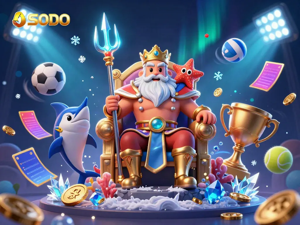 SODO captures the excitement of casino betting with Neptune, a swordfish samurai, and vibrant sports elements.