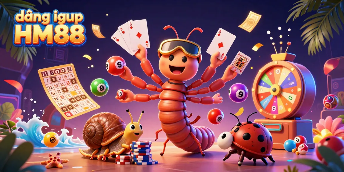 Experience thrilling gameplay at đăng nhập HM88 with a vibrant casino atmosphere illustrated in 3D.