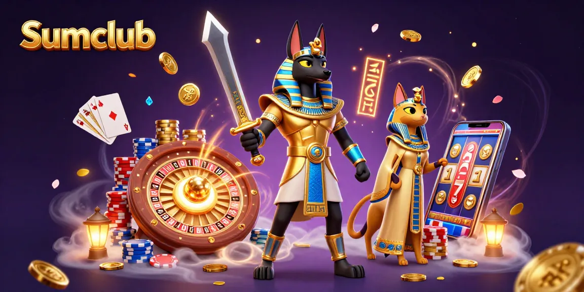 Experience thrilling wins at Sumclub with an ancient Egyptian theme and exciting casino elements.