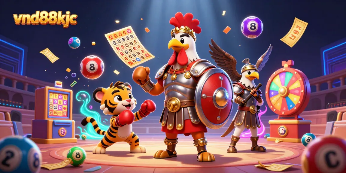 Engage with the vibrant vnd88kjc casino scene showcasing lively characters and dynamic gambling elements.