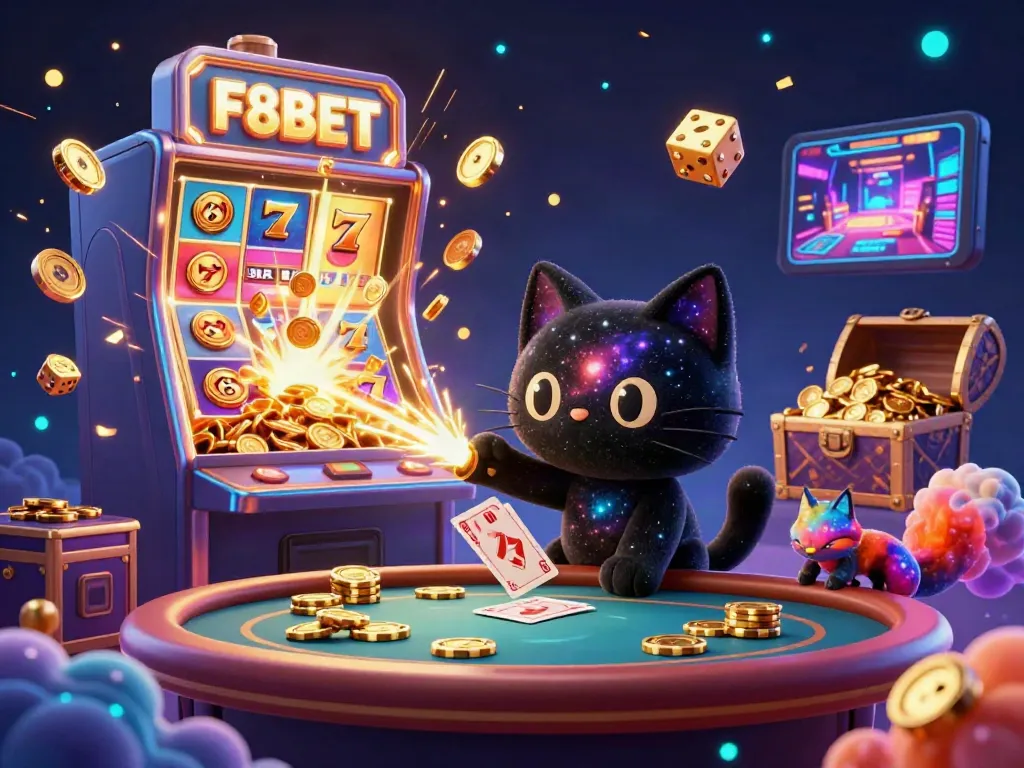 Experience thrilling moments at F8BET Casino with vibrant characters and dynamic gaming elements.