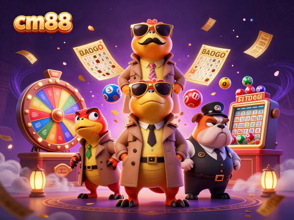 Experience the excitement of cm88 at a VIP casino with three raptors and a bulldog bouncer.