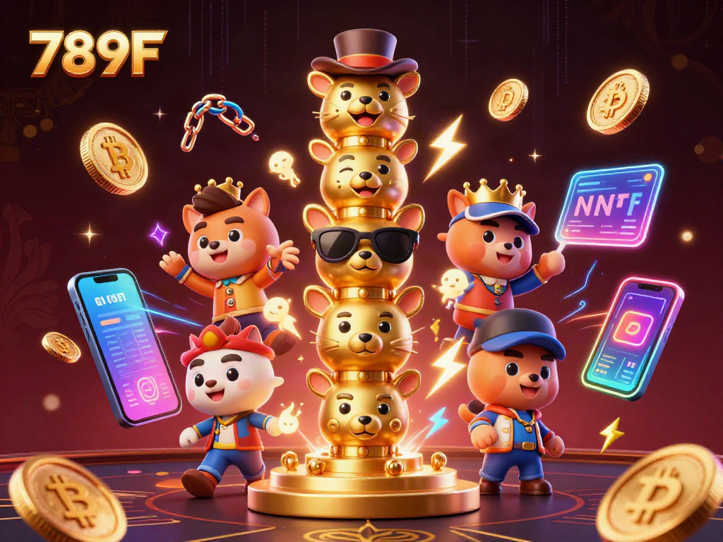 Engage with the exciting gameplay of 789F, featuring vibrant 3D casino elements and animated characters.