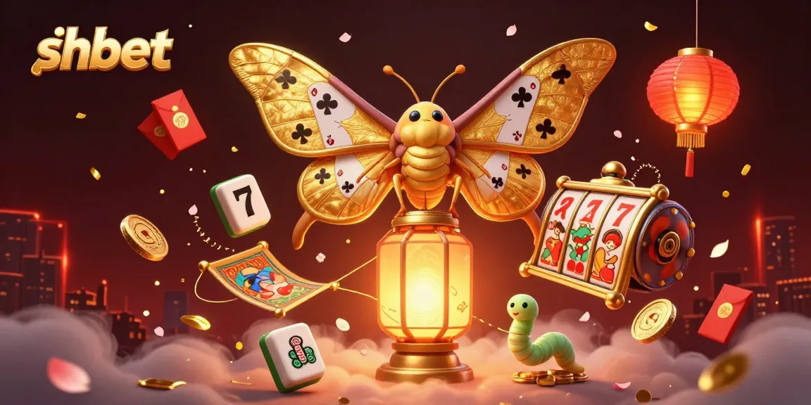 Engage with shbet's vibrant casino world through a magical 3D illustration filled with gaming elements.