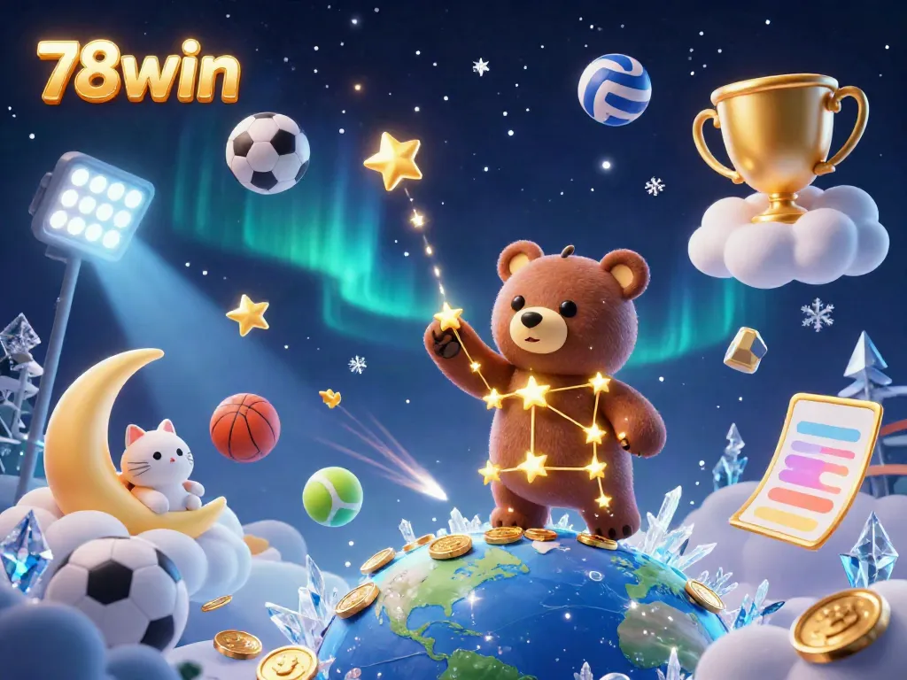 Experience thrilling wins at 78win with a vibrant casino scene featuring whimsical characters and dynamic gameplay elements.