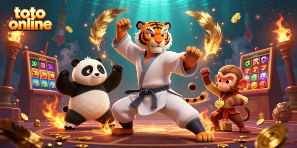 Experience thrilling casino action with colorful characters engaging in toto online adventures.