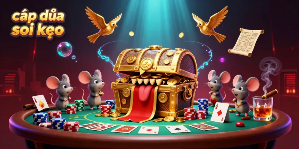 Experience the excitement of cập nhật soi kèo with vibrant casino elements and engaging characters in a thrilling scene.