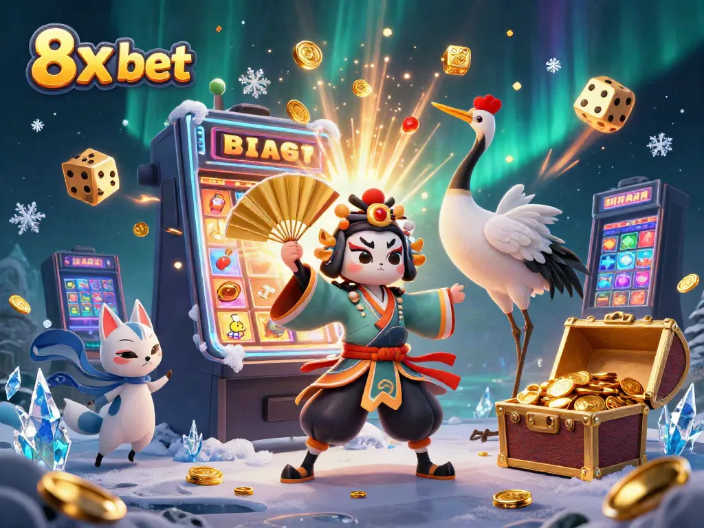 Experience the 8x bet excitement with colorful characters and dynamic casino elements.