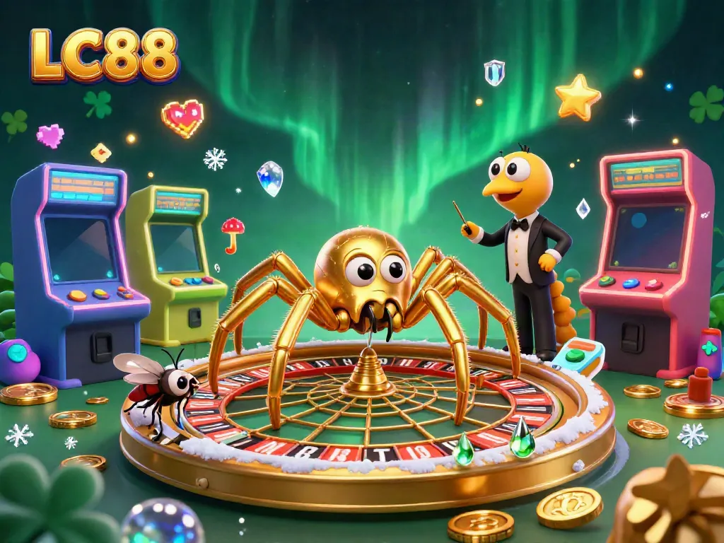 Engage with LC88 by placing bets with vibrant casino-themed characters in a vibrant 3D scene.