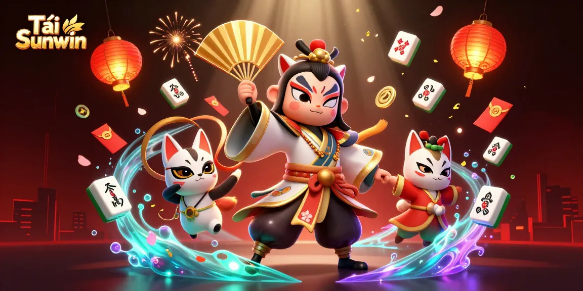 Experience the excitement of gambling with Tải Sunwin in this vibrant 3D casino illustration featuring traditional elements.