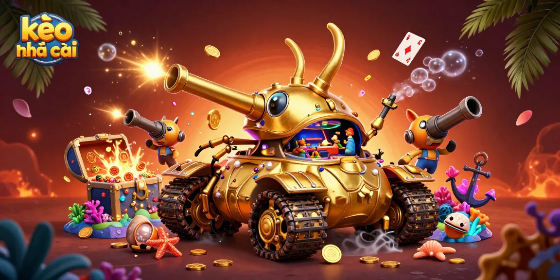 Engage in exciting kèo nhà cái action with dynamic casino scenes inside a golden beetle tank.