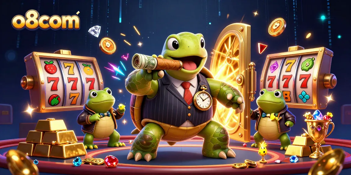 Engage in thrilling gameplay at o8com with vibrant slot reels and lucky symbols under casino lights.