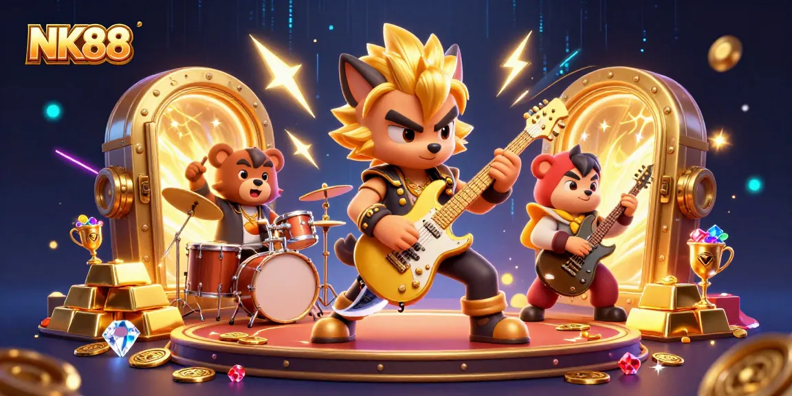 Experience thrilling wins at NK88, where rock star adventures meet dazzling casino treasures!
