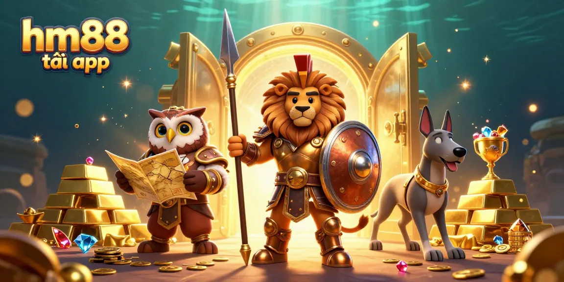 Experience the excitement of gambling with the hm88 tải app in this dynamic 3D casino scene.