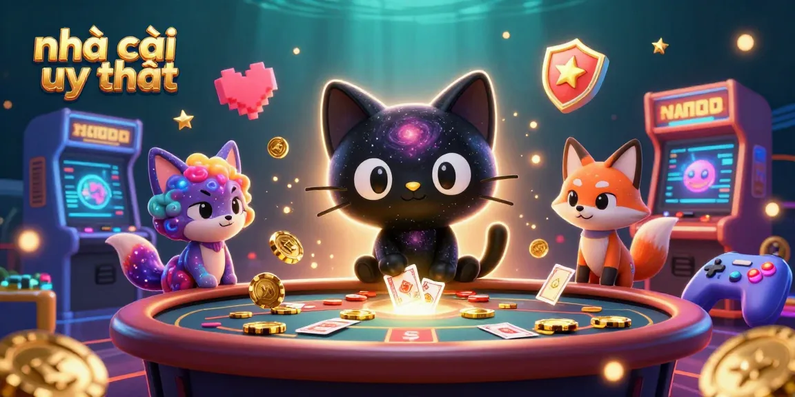 Engage in fun gaming with nhà cái uy tín at a cosmic casino illuminated by vibrant colors.