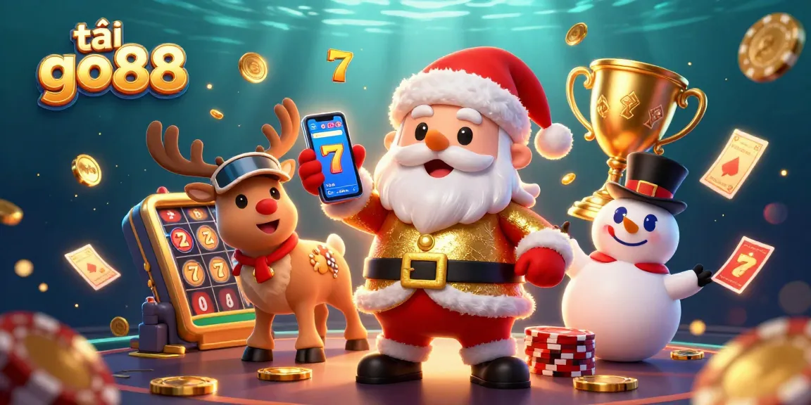 Play and win big with tải go88 in this vibrant casino scene featuring festive characters and lively game elements.