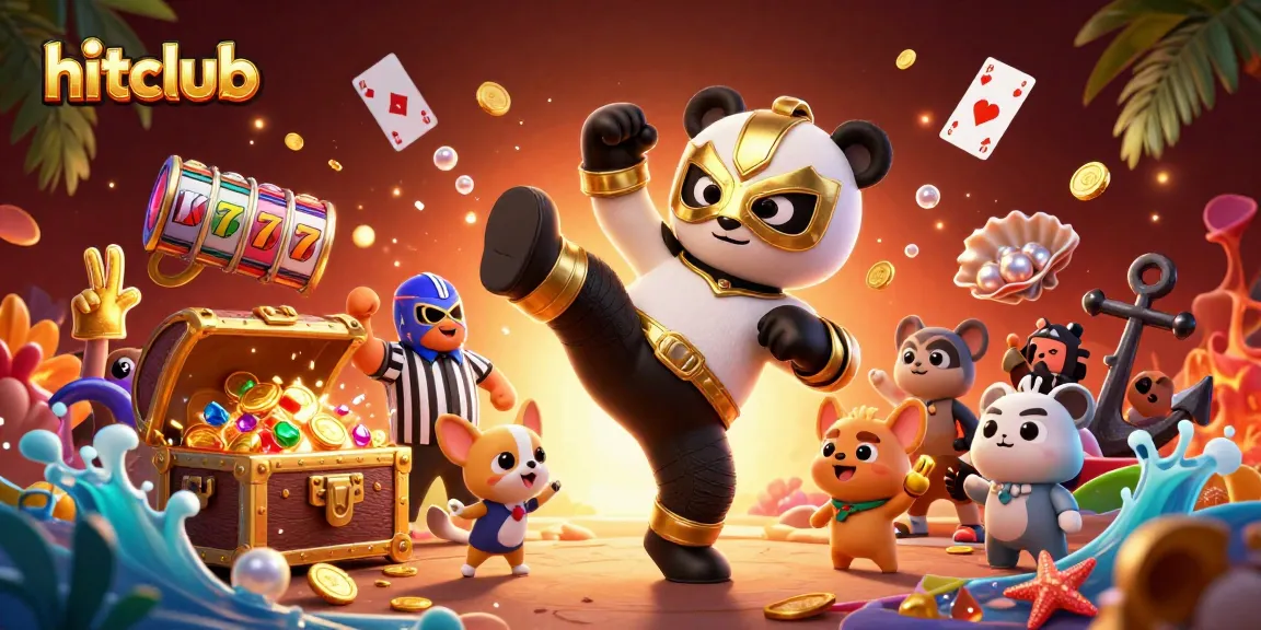 Engage with hitclub's thrilling slot experience alongside vibrant characters and dynamic casino elements.