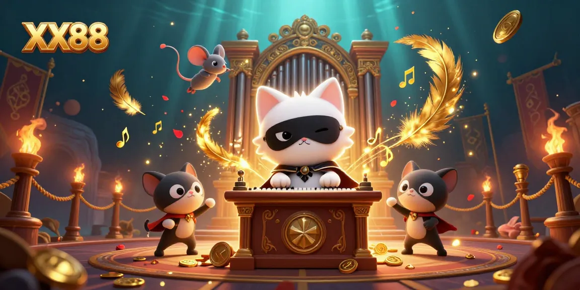 Experience exciting gameplay at XX88 with a vibrant 3D casino illustration showcasing winning moments.