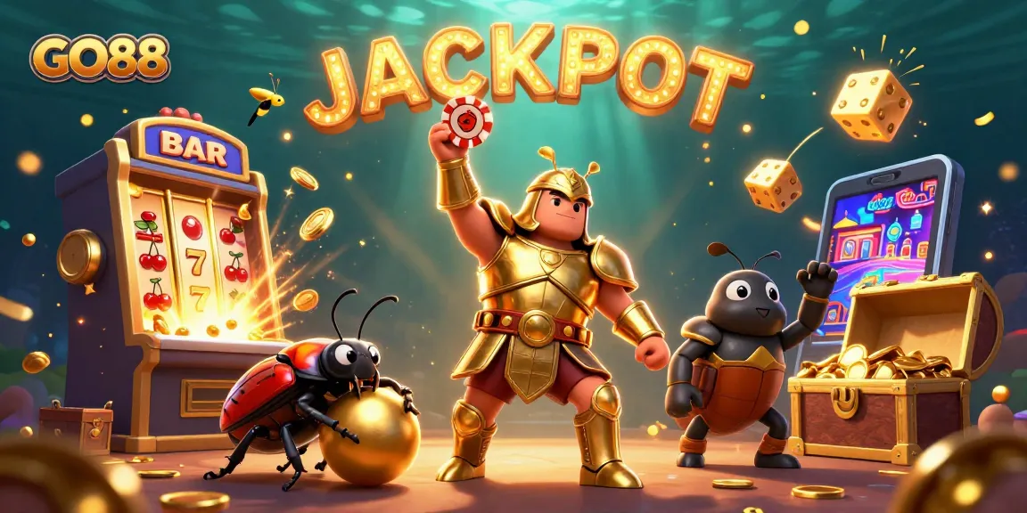 Experience GO88's exciting casino environment with vibrant character action and thrilling jackpot excitement.