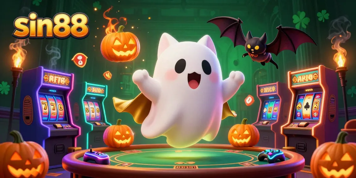 Experience the thrill of sin88 with ghost cat adventures amid glowing casino chaos.
