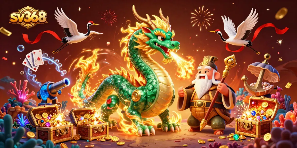Experience thrilling wins at sv368 with the emerald jade dragon and lucky cranes surrounded by casino excitement.