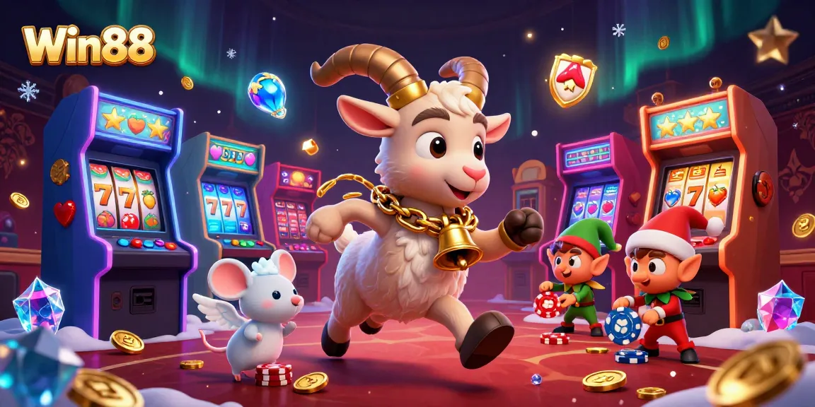 Engage in thrilling gameplay and jackpot excitement at Win88 casino with vibrant characters and dynamic elements.