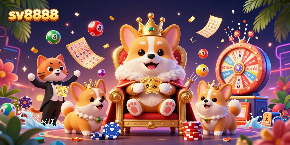 Experience exciting gaming adventures with sv8888 in this vibrant casino-themed scene.