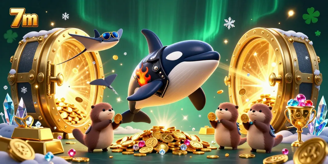 Spin the reels with 7m, featuring dynamic characters amidst treasure-filled excitement!