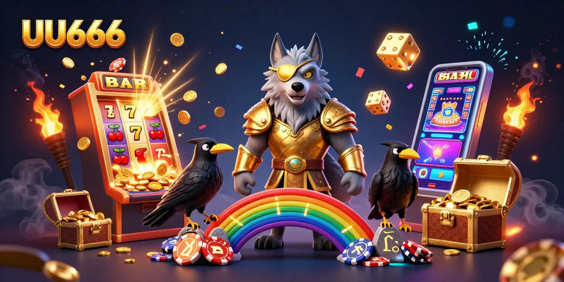 Experience winning thrills with UU666 in a lively wildfire jackpot illustration showcasing animated casino elements.