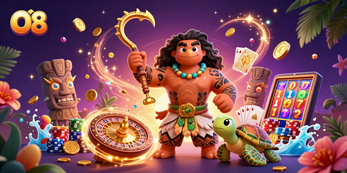 Experience thrilling gameplay at O8 with vibrant casino elements and engaging characters.