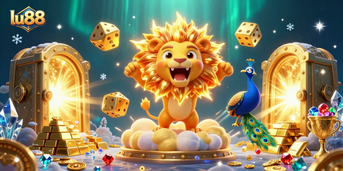 Play and win at lu88 with colorful gaming elements and dynamic characters in a vibrant casino scene.