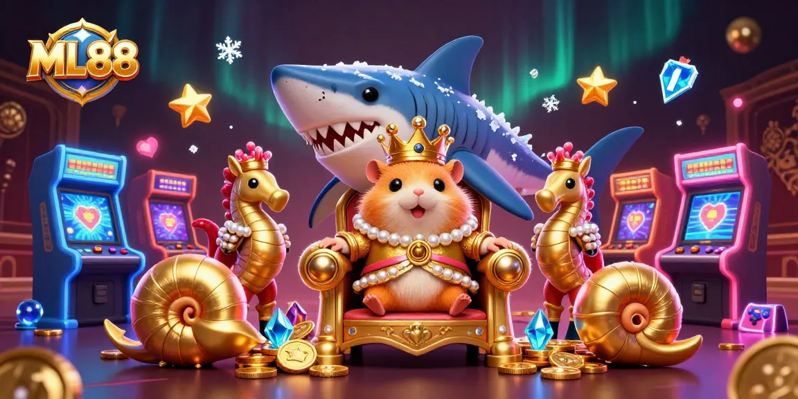 Experience exhilarating gaming with ML88 featuring the golden hamster king and vibrant casino elements.